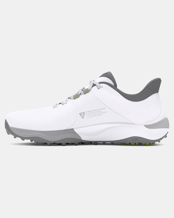 Men's UA Drive Pro Spikeless Golf Shoes in White image number 1
